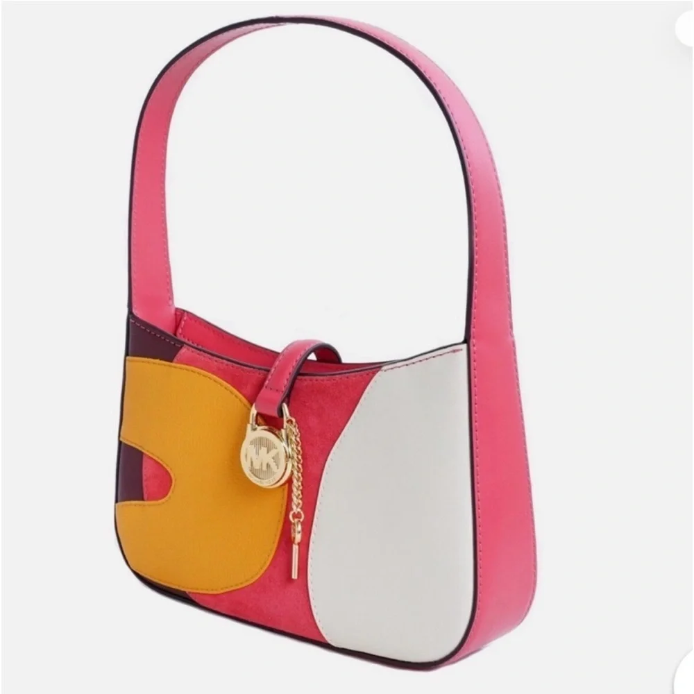 Michael Kors Lyra Small Color-Block Pochette Shoulder Bag